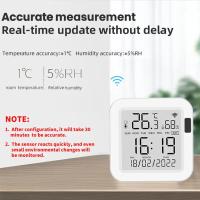 Sensor Inteligente De Temperatura Y Humedad Tuya WiFi Con Luz Trasera Compatible Con Alexa Google Assistant Para El Hogar Inteligente SmartLife - details 6