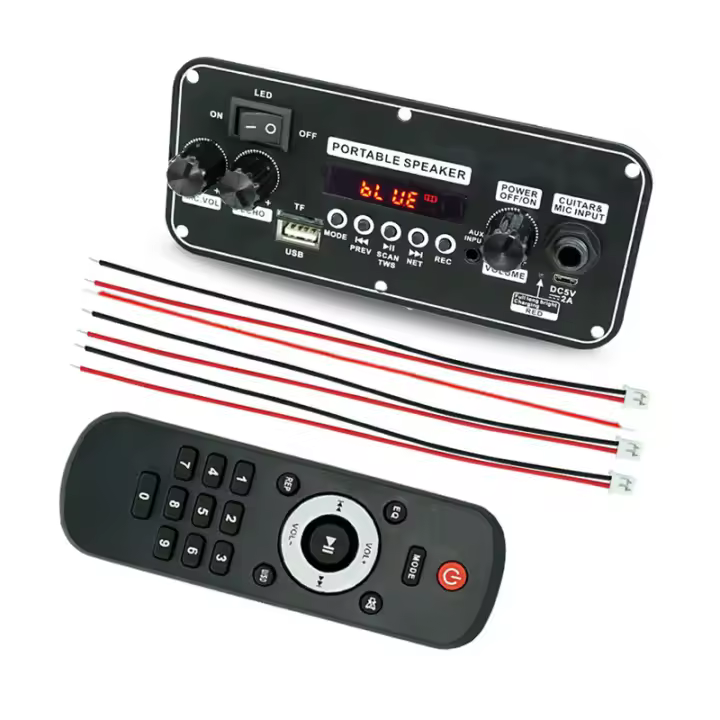 Placa De Decodificador MP3 Bluetooth 5.0 WAV APE 20W Amplificador Para Reproductor De Música DIY En Coche Con FM Radio Module RGB TF AUX USB Mic Grabación - 1