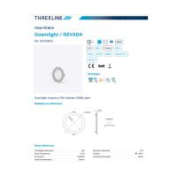 Threeline ND10RBFPL Downlight LED, 9 W, Color Plateado, Blanco Frío 5500K, Para Montaje Empotrado, Formato Redondo, Alta Eficiencia Energética - details 0