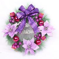 Corona Navideña Roja Y Dorada De 30cm Para Puerta De Entrada Decoración De Hogar Para Pared Y Ventana Adornos De Navidad 2024 - details 1