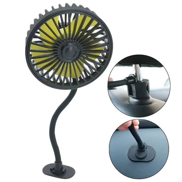 Mini ventilador USB para reposacabezas de asiento trasero de coche, tablero, 3 velocidades, enfriador de aire, para SUV, camión - 1