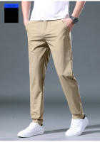 Pantalones Casuales Para Hombre De Seda Helada Verano Carga Rápida Delgados Estirables Estilo Recto Slim Fit Pantalones Completo Tipo De Cierre: Cremallera - details 11