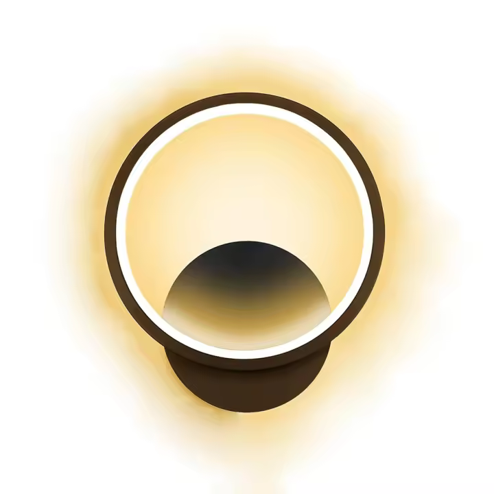Lámpara de pared LED 12 W Blanca Cálida 3000 K AC 220 V Negra - 1