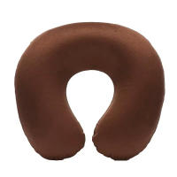 Almohada De Viaje En Forma De U Soporte Cervical Inflable Portátil De Peluche Corto Esencial Para Descansar En La Oficina Y Dormir - details 6