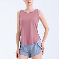 Camiseta Deportiva De Verano Para Mujer Secado Rápido Malla Sin Espalda Casual Versátil Para Yoga Fitness Running - details 3