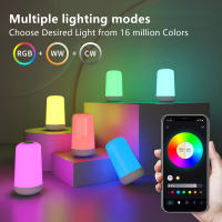 Lámpara De Noche Inteligente Con Toque Sensible RGB Recargable Para Dormitorio Lámpara De Mesa Cómoda Con Cambio De Color Apto Para App Dimmable - details 6