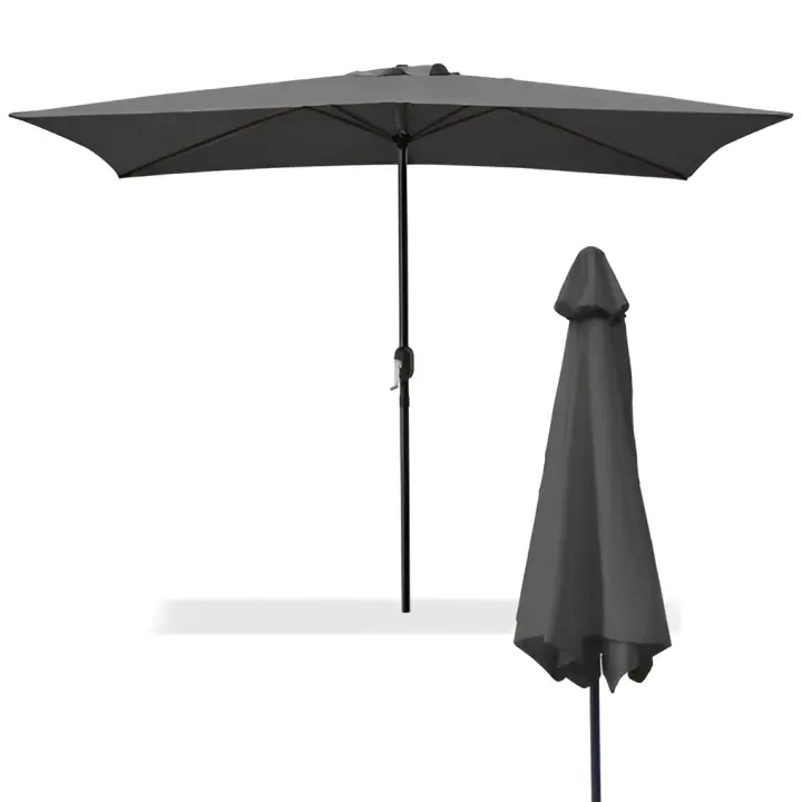 Urban Living - Sombrilla parasol antracita 180 gr - 2 x 3 m - 1