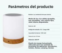 Lámpara De Noche Recargable USB RGB Toque Dimmable Para Mesa Lámpara De Escritorio Para Niños Regalo Para Dormitorio Camping Luz De Ambiente - details 8