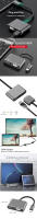 Adaptador HUB Splitter 4K USB C a HDMI-VGA Tipo C USB 3.0 PD Carga Rápida Para MacBook Notebook Laptop Computadora Compatible Con Windows Mac OS - details 0