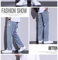 Pantalones Casuales Para Hombre Lyocell Verano Transpirables Moda Coreana Rectos Cómodos Suaves De Cintura Media Con Bolsillos - details 8