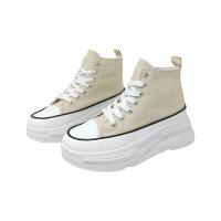 Eva Zorteon - Zapatilla Abotinada para Mujer Cómoda Material de Lona de Plataforma y Cierre de Cordones . Modelo L006. - details 8