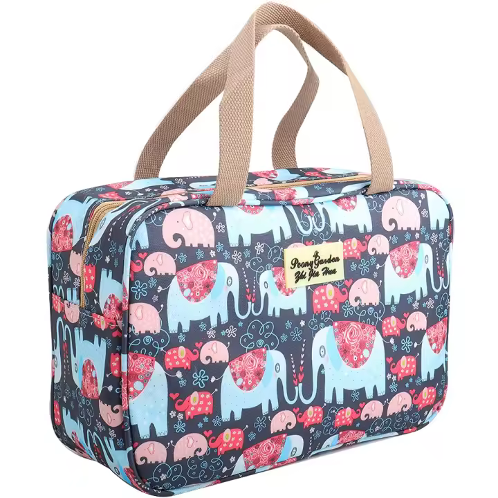 Bolsa de maquillaje de almacenamiento portátil, Bolsa de Cosméticos Grande de mano, Bolsa de maquillaje de viaje, Organizador de artículos impermeables para hambres y Mujeres - 1