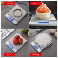 Báscula De Cocina Digital Precisa 3Kg/500G 0.01g Para Alimentos Dieta Joyería Medición LCD Equilibrio Postal - details 7