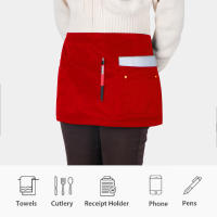 Apariencia Corta Para Servidor Con Varios Bolsillos Y Hebilla Estriada Unisex Medio Apariencia Para Waiter - details 13