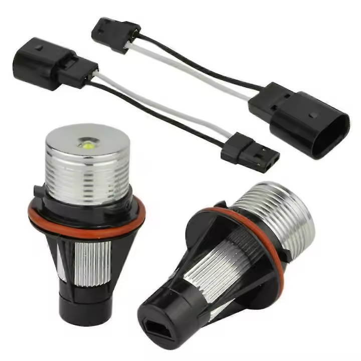 1 par 8000K blanco LED Ángel ojo marcador halo Bombillas Lámparas - 1
