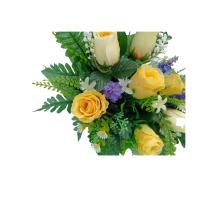 CENTRO FLORES ARTIFICIALES PARA EXTERIOR  IDEAL PARA TODOS LOS SANTOS CEMENTERIO CON JARDINERA CONTENEDOR MEDIDAS 55*50*15 - details 3