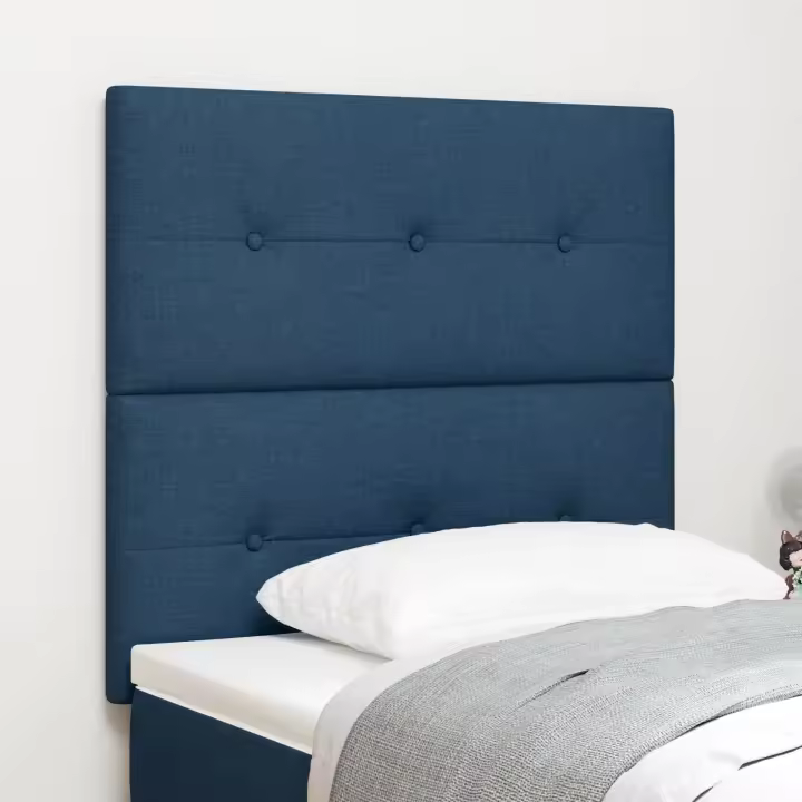 Cabecero vidaXL con botones gris de 80 cm en tela - 1