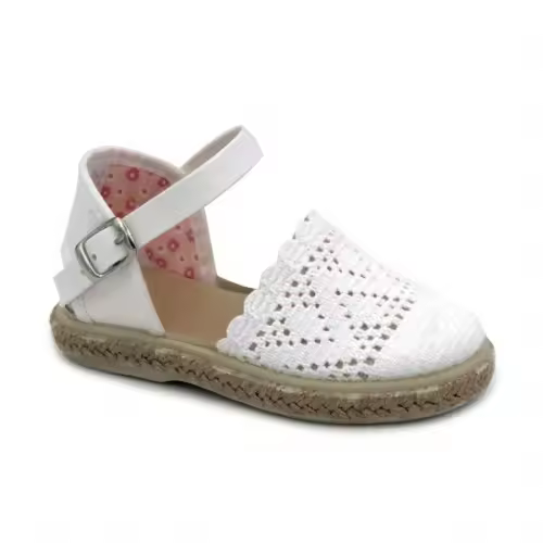 Alpargatas niña ganchillo HERMI 1001-AL- Blanco - 1