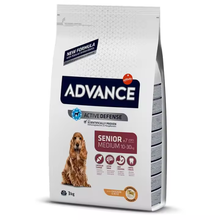 Advance Pienso de Pollo y Arroz para Perro Medium Senior 3Kg - 1