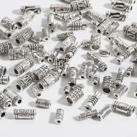 Tubos De Plata Tibetana 5-12mm 50/100pcs Hileras De Metal Para Encantos DIY Suministros De Joyería Hechos De Aleación De Zinc - details 0