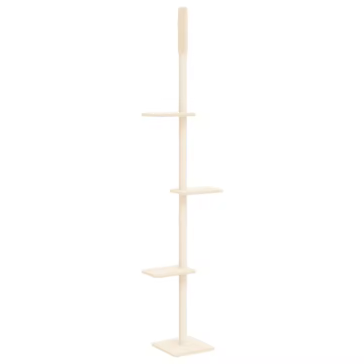 Árbol Rascador para Gatos de suelo a techo crema 267,5-297,5 cm - 1