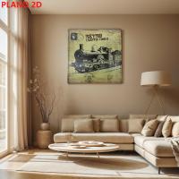 MEJORADA Cartel Metálico Retro – Placa de Metal Vintage con Diseño de Vehículos Clásicos – Decoración para Bar, Garaje, Hogar, Oficina – 29.6x29.6cm - details 11