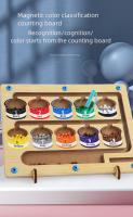 Juego De Mesa Magnético Para Niños Tablero De Colores De Conteo Juguetes Educativos Montessori Madera Juego De Labyritmo - details 10