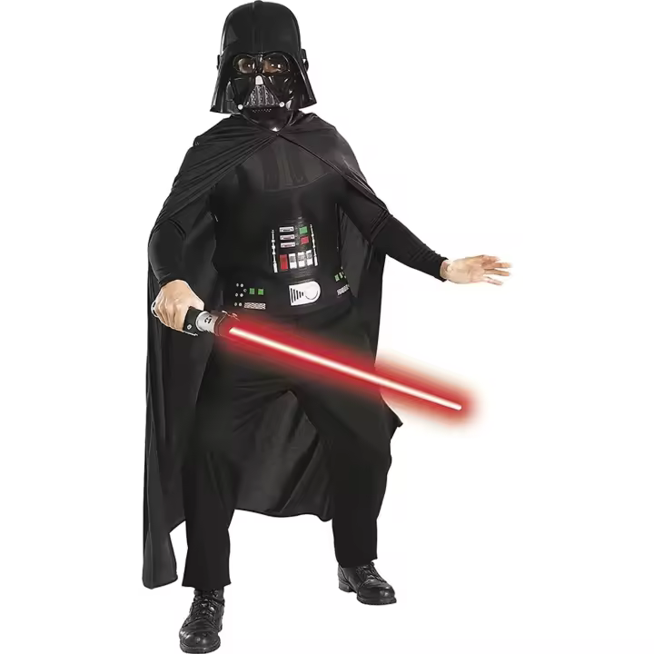 Rubies - Disfraz Darth Vader Con Espada En Caja Infantil - Disfraz Personajes Saga Star Wars Licencia Oficial - Disfraz De Personajes Icónicos Diseño Auténtico Star Wars - Disfraz Darth Vader Con Espada En Caja - Perfecto Para Carnaval - 1