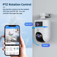 Cámara PTZ 4K IP Exterior Impermeable Con Lente Dual 5G WiFi Seguridad Vigilancia De Video Monitorización De Bebé Auto Tracking - details 8
