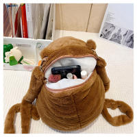 Mochila De Peluche Kawaii Con Capybara Simulación De Flor Y Fruta Para Niños Mochila De Hombro Para Novia Regalo Tamaño 28cm Material Algodón - details 46