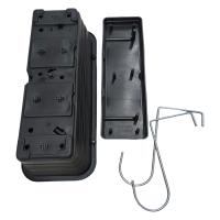 LILI HOME Jardinera de Balcón con Soportes - Fabricada en España - Tamaños Disponibles: 34cm/43cm/58cm - Color Negro/Marrón/Blanco. ideal para cualquier espacio exterior. Esta jardinera, fabricada en España con materiales de alta calidad, incluye todo lo - details 1