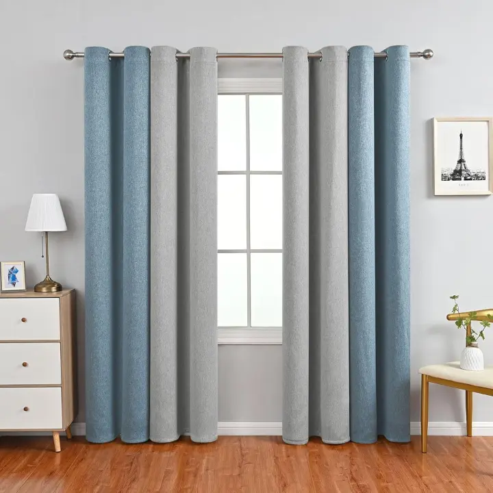 Cortinas opacas Modernas y Sencillas, Un Juego, An:132 * L:241cm (An:66CM * L:241CM/2 piezas) - 1