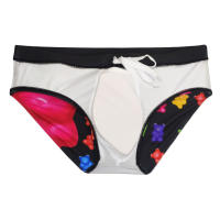 Bragas De Natación Para Hombre Briefs Estilizados Deporte Acuático Pantalones De Playa Traje De Baño Estampado Adecuado Para Surf - details 7