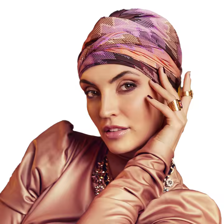 Christine Headwear Sapphire Boho Spirit Turban Bohemian Vibes 3026-0801 Turbante - Pañuelo Gorro Oncológico de Diseño para la Cabeza - 1