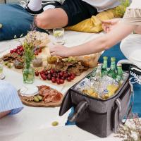 Bolsa Térmica Porta Comida 15L, Bolsa de Comida Trabajo, Nevera Pequeño Portatil para Camping, Playa, Oficina, Escuela, Gris - details 4