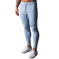 Pantalones De Fitness Para Hombre Verano Transpirables Pantalones Deportivos Casuales Ajustados Con Cierre De Cremallera Y Punta Pequeña - details 30