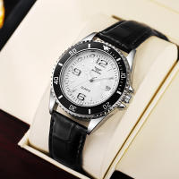 Reloj De Cuero Para Hombre 2022 Moda Nueva Calendario Resistente Al Agua Reloj De Pulsera De Lujo Con Correa De Cuero Malla De Acero Inoxidable - details 5