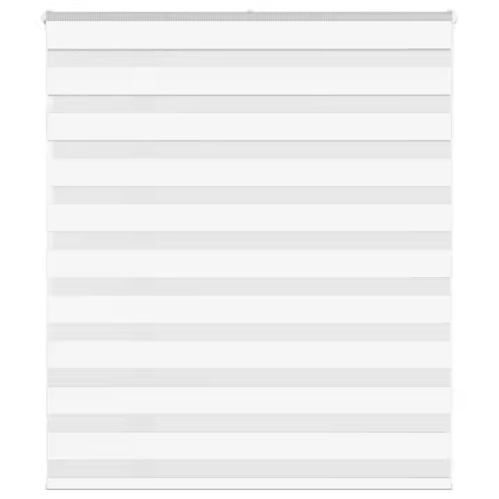 vidaXL Estor cebra blanco 125x100 cm tejido ancho 120,9 cm poliéster - 1