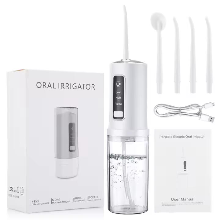 Irrigador Oral Portátil Recargable - Limpieza Dental - Chorro de Agua - Ideal para Viaje - 1