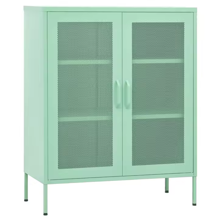 Armario de almacenamiento acero verde mint 80x35x101,5 cm - 1