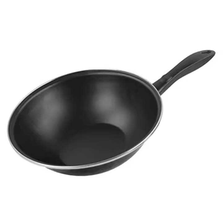 MAGEFESA Black - Wok 28cm de acero vitrificado exterior negro. Antiadherente bicapa Reforzado efecto piedra. Apto para todo tipo de cocinas, especial inducción. 50% de ahorro energético. - 1