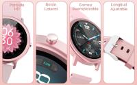 Smartwatch Mujer Reloj Inteligente IP68 con 22 Modos de Deporte, Pulsómetro, Monitor de Sueño, Notificaciones Inteligentes, 1.09 Pulgadas Reloj Deportivo para Android iOS(3 Correas) - details 3