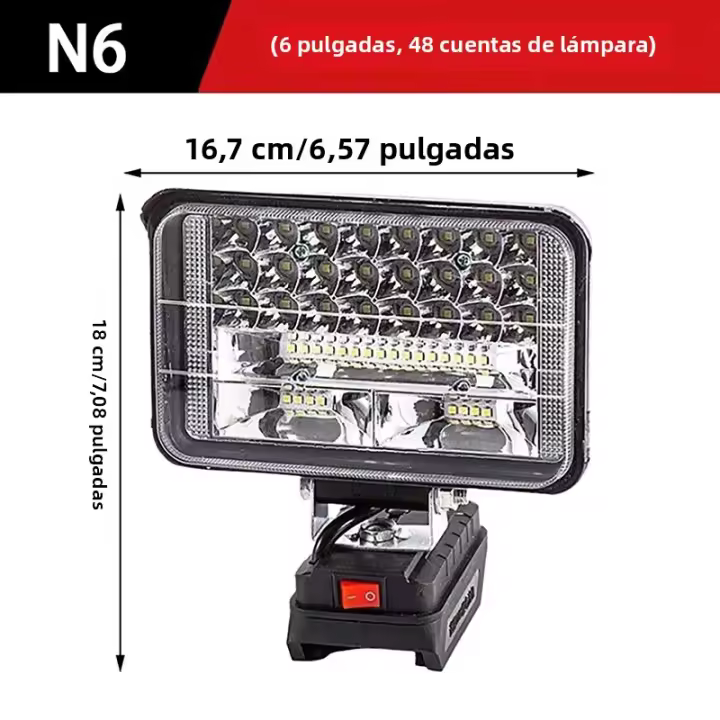 Tienda BIT Lámpara De Trabajo LED Para Makita 18V Luz De Emergencia Portátil Farol Para Camping 3/4 Pulgada - 1