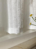 Cortina De Pared Blanca Opcional Estilo Nórdico Minimalista Americana Cortina Media Cortina Corta Ventana Flotante Material 100% Poliéster - details 11