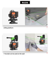 HILDA Láser Verde 4D 16H - Autonivelante IP54 con Batería, 360° 65ft/200ft para Construcción/Decoración y Receptor LR-6RG - details 1