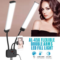 Luz De Video LED Flexible Con Dos Brazos Iluminación Doble Color Dimmer 3 Modos De Iluminación Soporte Para Teléfono Para Transmisiones En Vivo - details 1