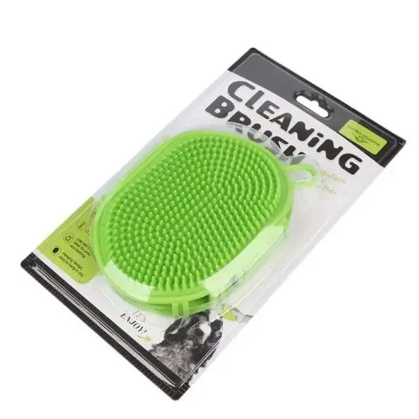 Green meadow - Manopla para mascotas(Rosa). Limpieza de doble cara para ducha de mascotas - 1
