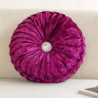 Almohada redonda de terciopelo con forma de rueda y diseño de flor de hielo para sofá, mesita de noche, ventana salediza, futón, almohada de calabaza - details 8