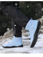 Zapatos De Camuflaje Unisex Para Invierno Impermeables Con Lining De Piel Algodón Caliente Para Senderismo Y Caminar En La Naturaleza - details 24