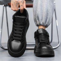 Zapatos Casuales Para Hombre Blanco Con Plataforma Alta Calidad Tenis De Exterior Deportivos De Tenis Talla Verdadera Para Adultos Material Superior PU Suela De PVC Transpirable Y Massajeador - details 16